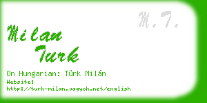 milan turk business card
